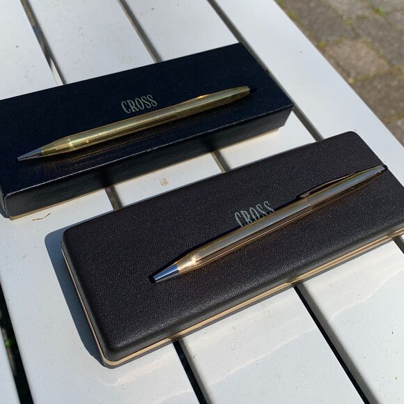 Vtg CROSS Pen & Pencil Gold - Picture 1 of 14